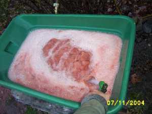 Foam in the tub